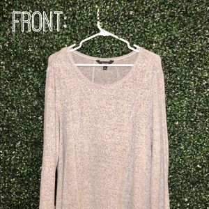 Long  Gray Sleeve Blouse